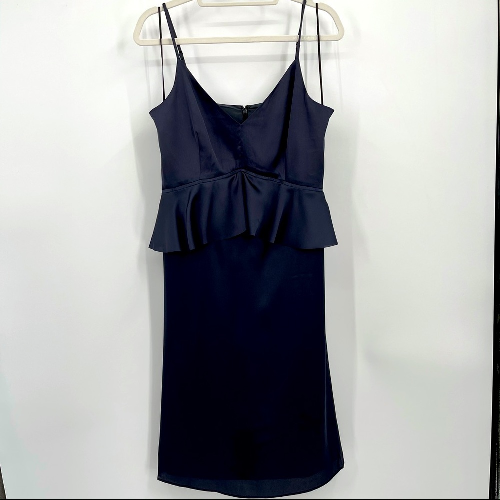 Banana Republic Ruffle Cut Dress Size 12 Blue